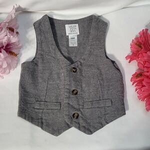 Just One You by Carter's Baby Boys Gray Formal Vest Size 12M GUC
